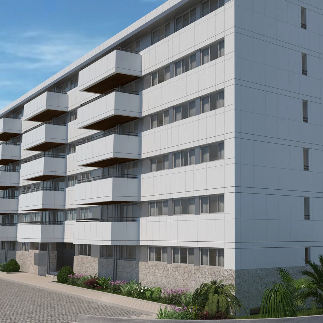 Pormenor de acabamento das Fachadas